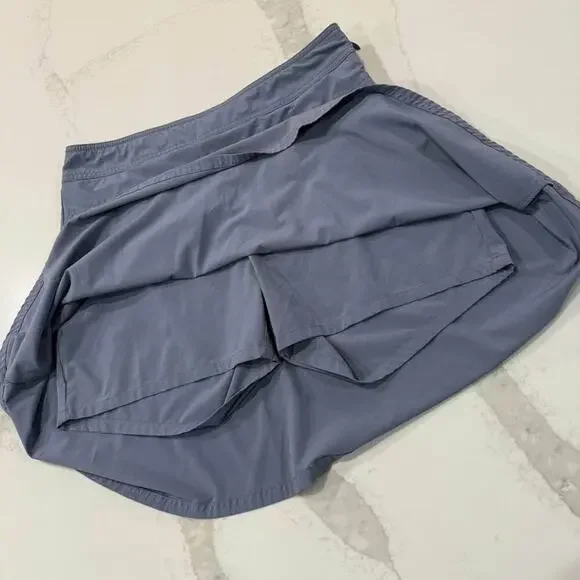 Athleta Everyday Skort Skirt Womens 10 Purple/Gray Zipper Side Tennis Activewear - Picture 10 of 10